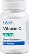 Major Vitamin-C 250 mg Ascorbic Acid Tablets, 100 Count