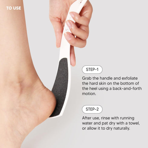 S-Line Emery Foot File, Double-Sided Pedicure Tool for Cracked Heels, Ergonomic Design