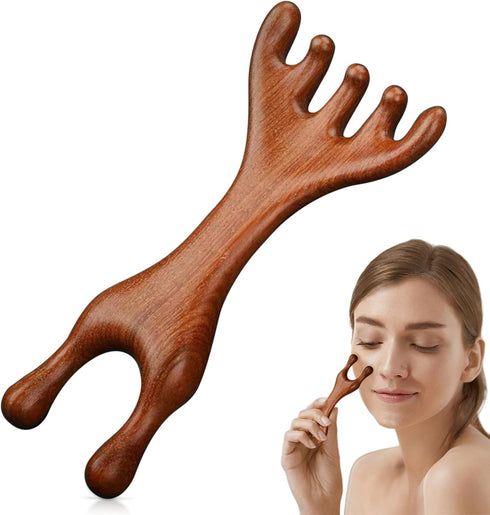 Manual Scalp Massager - Sandalwood Massager Tool for Scalp, Eye, Facial, Neck,