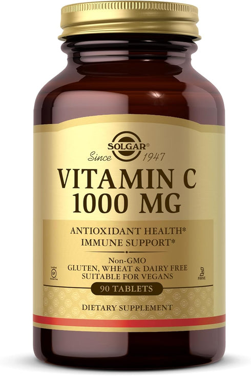 Solgar Vitamin C 1000 mg, 90 Tablets, Antioxidant & Immune Support, Non-GMO, Vegan, Gluten Free