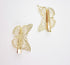 Yueton Pack of 2 Golden Butterfly Hair Clips, Bride Headwear Accessories