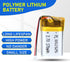 Qimoo 651525 3.7V 70mAh 651525 Pack PH2.0mm Lipo Battery Rechargeable Lithium Polymer Battery with JST Connector