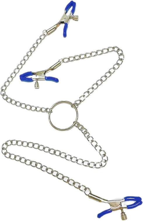YHWQYR Nipple Chain Clip Clamps for Women Stainless Steel Body Clamps Adjustable Non-Piercing