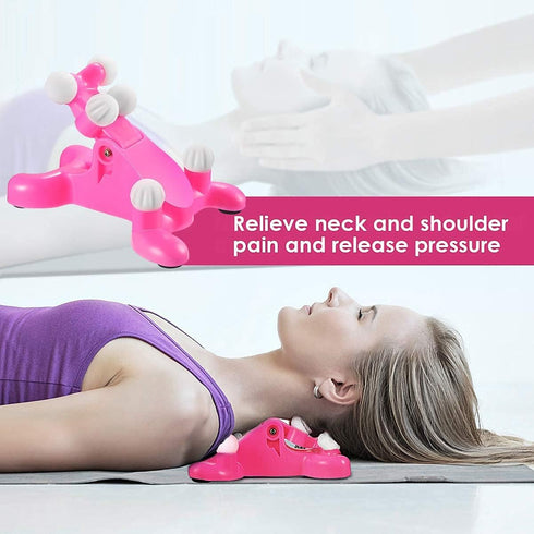Xemz Cervical Neck Traction Massage Device, Silicone Massage Ball Trigger Point Therapy Tension Headache Relaxer Back