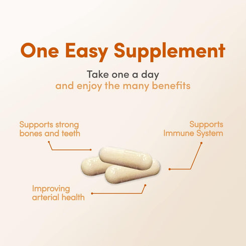 ADK 10-90 Capsules, Vitamin D3 K2 & A, Multivitamin Supplement for Stronger Bones, Teeth & Heart, High Potency