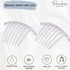 Parcelona French Twist 7 Teeth Large 4" Celluloid Set of 2 Flexible Durable Side Hair Comb No Slip Styling Women Hair Accessories Girls Hair Clip, Made in France (Clear)