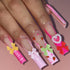 Pink Bow-Knot Nail Stud Rhinestones Crystal, 3D Bows Nail Charm Set for DIY Decoration Nail Art Rhinestones