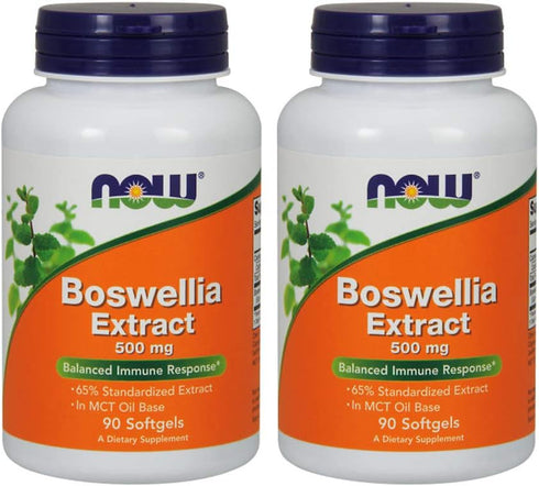 Now Foods Boswellia Extract 500 mg Softgels - 90 Count x 2
