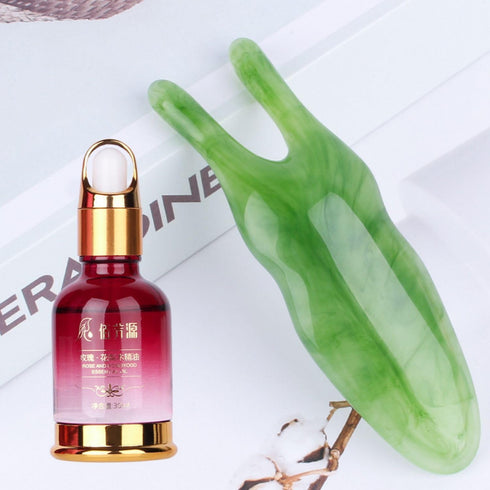 Piegricdiat Set Portable Massager Neck, Shoulder Back Massager Natural Facial Gua Sha Scraping Massage Tool, Natural