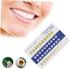 Ipetboom 20-Piece Set PVC Tooth Shade Comparison Chart Matte Finish Tooth Color Contrast Cards for Whitening Supplies