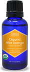 Zongle USDA Organic Orange Essential Oil, 1 OZ for Wood, Skin, Cleaning, Baking, Soap Making, Diffuser