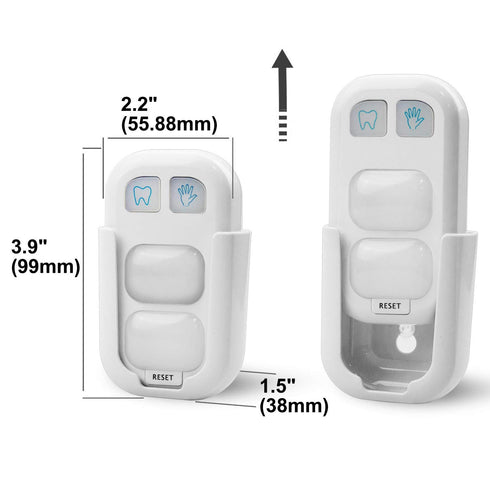 HONWELL Timer for Kids - Battery Powered Tooth Brush Timer, Bathroom Hand Washing Timers with LED Color Light (2 Pack)