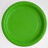 Lime Green Solid Round Paper Dinner Plates, 9", Pack of 16
