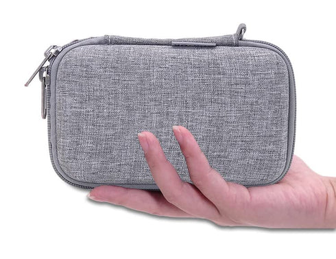 Hard Shell Nylon Diabetic Supplies Case, Travel Kit for Glucose Testing Kit & Blood Sugar Monitor