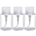 Pack of 3 Nail Polish Remover Pump Empty Dispenser Bottle for Alcohol, Acetone, 150ml, Clear Top Cap
