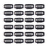 YANTAISIYU 24 pcs/lot 32mm 9-teeth Metal Wig Clips with Rubber Stopper, Invisible Hairpiece Accessories in Black