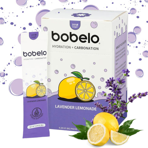 Bobelo Self Carbonating Hydration Packets, Lavender Lemonade, 30 Pack, Sparkling Water &