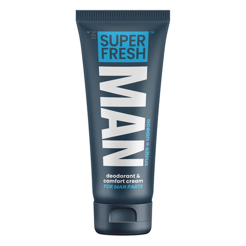 Super Fresh Ball Deodorant Lotion for Men, Groin Butt and Body Hygiene Cream, Aluminum Free Daily Freshness