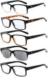 Eyekepper 5 Pack Reading Glasses for Men, Includes Reader Sunglasses, Spring Hinges, +1.75