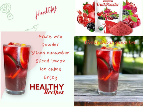 Organic Superfood Fruit Powder Smoothie & Juice Mix - Nutrient-Rich Antioxidants for Digestive Health, Weight
