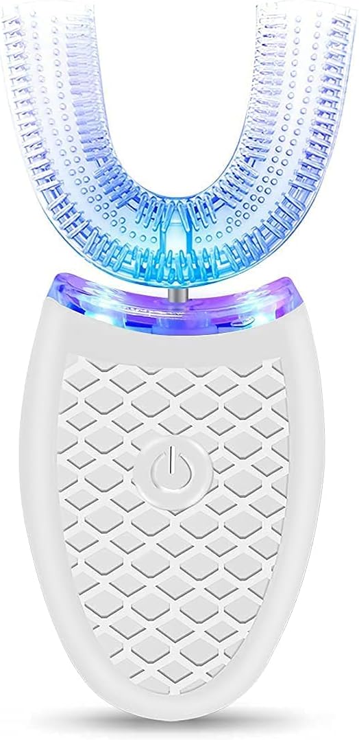 Ultrasonic Electric Toothbrush for Adults, Hands-Free Rechargeable U Shaped 360° Cleaning Teeth Whitening, IPX7