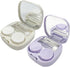 2 Pack Cute Contact Lens Case Travel Kit, Contact Case with Mirror, Tweezers, Remover Tool for Daily Use