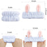 YISSION 6Pcs Face Wash Headbands and Wristbands Set Bunny Ears Headbands Spa Headband Makeup Headband Skincare Headbands with Wristbands for Women Girls Washing Face(Blue White)