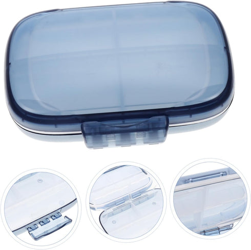 Weekly Pill Organizer - Portable Multi-Grid Medicine Dispenser for Purse