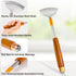 Back Scratcher, Metal Telescopic Back Scratcher with Wooden Handle, Steel Roller Ball, Portable Face Head Scalp