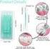 Toothpicks with Bristles, Double-Side Dental Picks, Disposable Plastic Toothpicks, Portable Package (40 Count x 2 Pack)