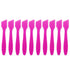 Pana 10 Pieces 7.35" Pink Large Flexible Mixing Spatula for Reusable Cosmetic Skin Care Facial Cream Mask Mixing