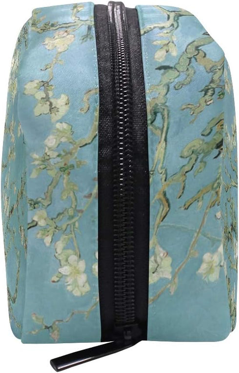 senya Portable Travel Makeup Bag - Van Gogh Almond Blossom Cosmetic Train Case for Beauty Women Organizer Tools