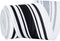 TONIFUL 2.5 Inch Black and White Striped Wired Edge Ribbon, 6 Yds, for Gift Wrapping, Wreath Bows, Crafts