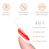 Semi Cured Gel Nail Strips - 20pcs Gel Nail Polish Stickers, Pink Full Wrap Gel Nail Art Stickers with Nail File &