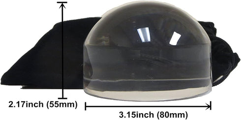Beileshi 5X Acrylic Paperweight Magnifying Glass, 80mm Desktop Dome Magnifier for Reading