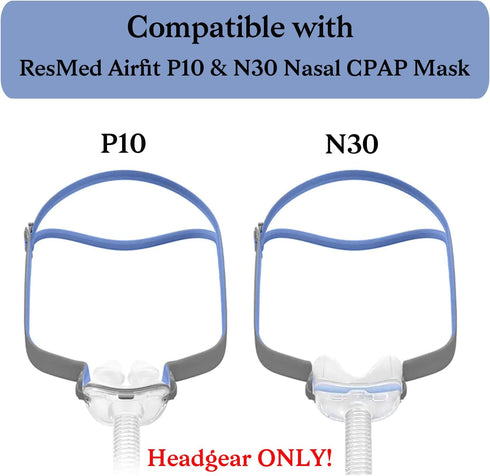 Tegneo P10 P10 N30 2-Pack Airfit Headgear Strap, Latest Version Replacement Headgear Compatible with Airfit & Airfit
