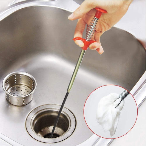 Flexible Grabber Claw Pick Up Reacher Tool with 4 Claws, Bendable Hose for Litter Pick, Home Sink, Drains, Toilet