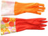 Kitchen Rubber Cleaning Gloves with Warm Lining - Household Thickening PU Waterproof Dishwashing Latex Glove, Large 2