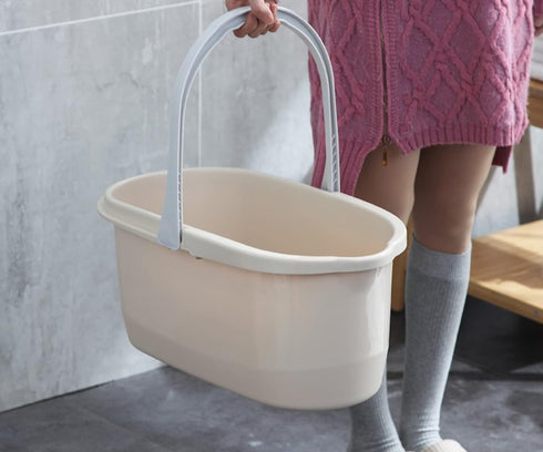 Haundry 4.5 Gallon Cleaning Bucket, Good Grips Household Mop Bucket with Handle, Cleaning Caddy Organizer, Grey