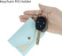PU Leather Birth Control Pill Case Keychain Wallet (Black)