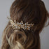 JAKAWIN Bride Crystal Wedding Hair Vine, Gold Rhinestone Hair Piece for Women
