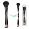 4 in 1 Travel Makeup Brush Set with Case, Powder, Foundation/Blush, Eyeshadow, Concealer Brushes, Double Ended