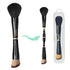 4 in 1 Travel Makeup Brush Set with Case, Powder, Foundation/Blush, Eyeshadow, Concealer Brushes, Double Ended