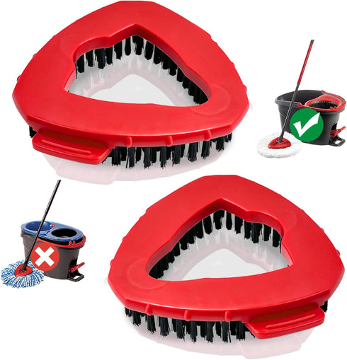 Spin Mop Scrub Brush Head, Triangle Stiff Bristle Scrubber Mop Head for