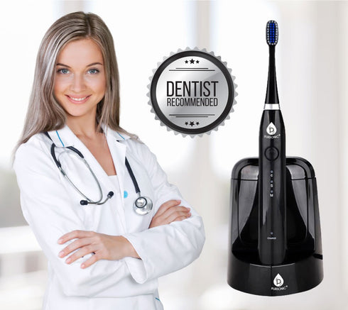 Pursonic S750 Sonic Toothbrush - Smart Series Rechargeable with 12 Bonus Brush Heads