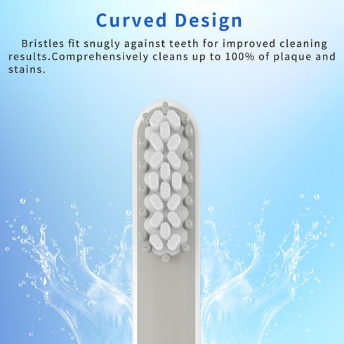Toothbrush Replacement Heads for Quip Electric Toothbrush, 6 Pack, Soft Bristles, White