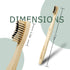 Virgin Forest Bamboo Toothbrush, Biodegradable Soft Bristles, Wooden Toothbrush with Wave-Shaped Handle (6 Pcs)