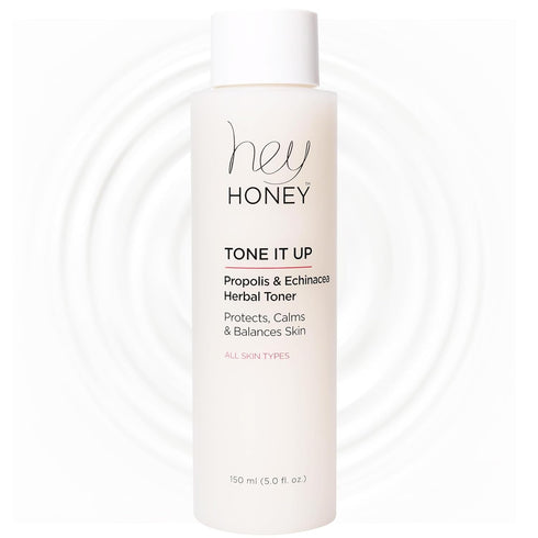 Hey Honey Skincare Tone It Up Propolis & Echinacea Herbal Face Toner | 3-in-1 Moisturizing, Soothes & Protects