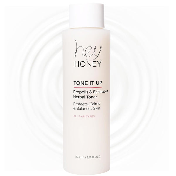 Hey Honey Skincare Tone It Up Propolis & Echinacea Herbal Face Toner | 3-in-1 Moisturizing, Soothes & Protects