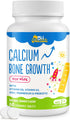 500 MG Calcium Supplement with Vitamin D3 & K2, Zinc, Magnesium & Prebiotics - Kids Vitamins for Bone Strength, 60 Tabs